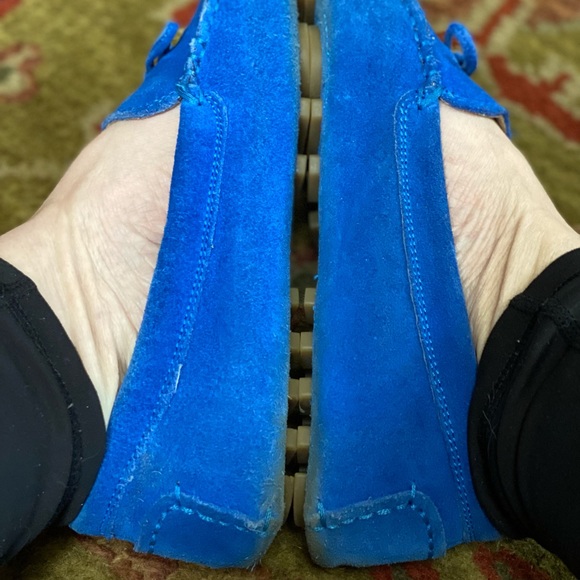 C Wonder Blue suede driving loafers/moccasins - Picture 3 of 6